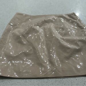 A new day  Elegant Beige Sequin mini  Skirt size 6 NWT